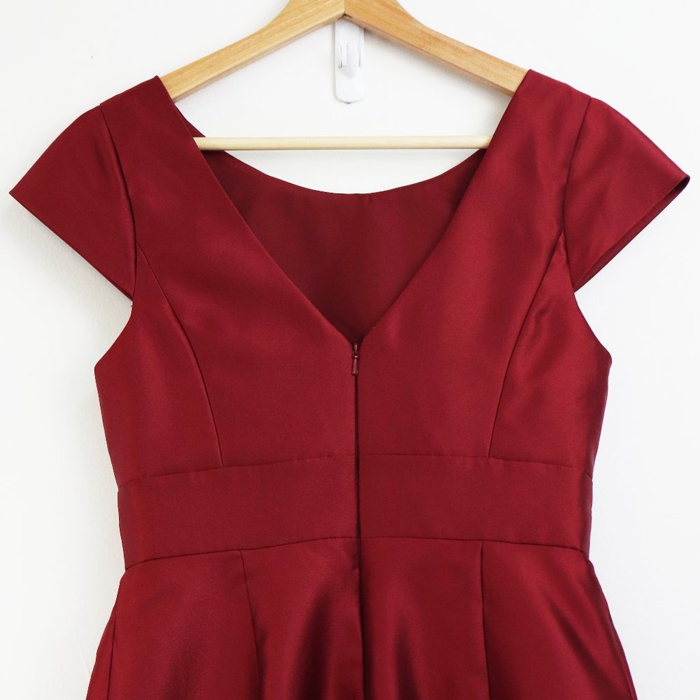 NWT Alfred Sung Cap Sleeve Pleated Skirt Dress 8 - Picture 8 of 9